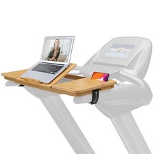 Nnewvante Treadmill Desk Attachment Bamboo Walking Laptop Stand Holder Workst...