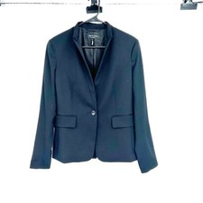 Rag Bone Archer Two-Tone Inverted Collar Silk Wool Stretch Blazer 6 Business