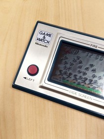 Nintendo Game & Watch Fire Vintage Handheld Console Tested Working Screen restor