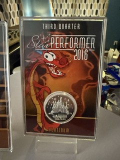 EXTREMELY RARE DISNEY STAR PERFORMER 2016 Third Quarter PLATINUM Coin MUSHU