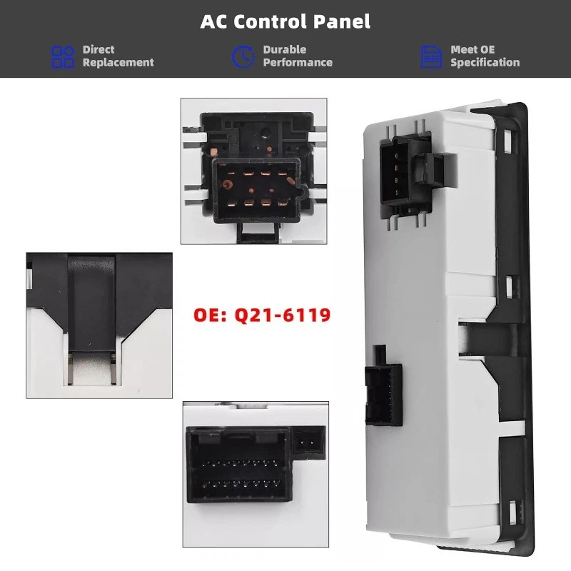 HVAC A/C Heater Climate Control Module Panel Switch For Peterbilt Truck Q21-6119 Foto 4 de 4