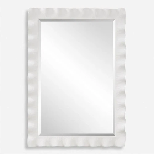 Uttermost 09981 Haya 40 X 28.25 inch Semi-Gloss White Mirror - Picture 1 of 6