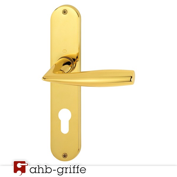 Hoppe TüRgriff Vitoria Langschild Messing Poliert Resista® Pz TüRdrüCker-image