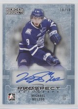 2014 ITG Heroes and Prospects Prospect Blue 10/50 Michael McLeod #61 Auto 1pc9