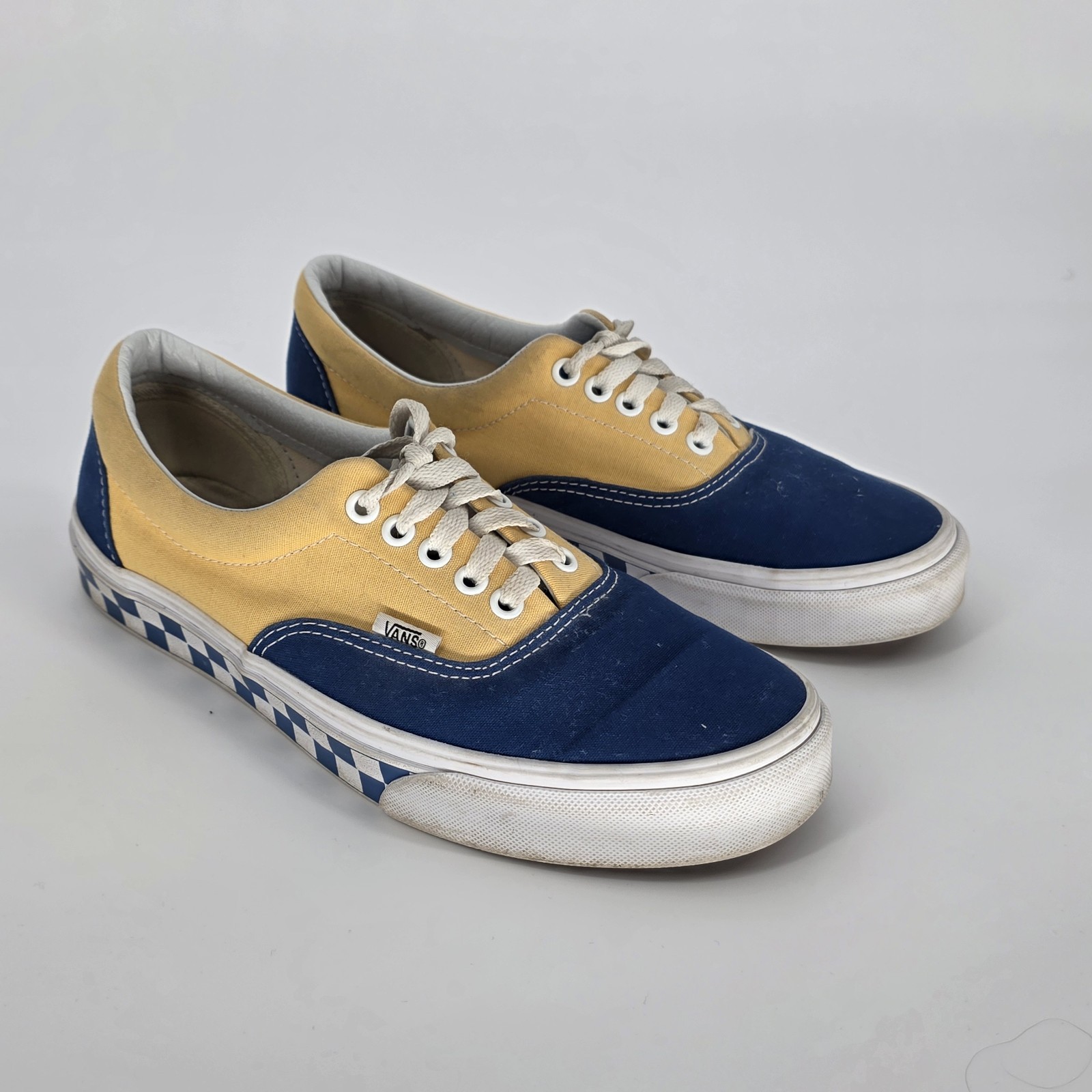 Vans Checkerboard Shoes 8.5 BMX Era Trainers Skate Blue Yellow Streetwear Retro thumbnail 2