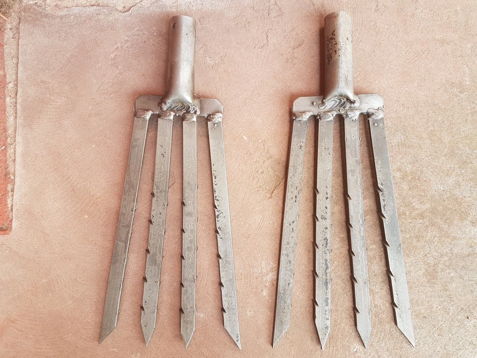 Lot foene fouene à anguille ancienne pêche à pied harpon trident chasse ancien - Photo 4/4