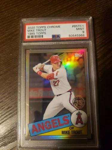 2020 Topps Chrome Mike Trout 1985 35th Annivesary #85TC-1 PSA 9 Angels MINT