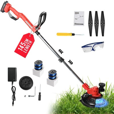 Akku Rasentrimmer 20V Elektro Unkrautwacker bis 145cm Länge
