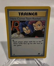 Pokemon HOLO Team Rocket TRAINER HERE COMES TEAM ROCKET! 15/82 Rare Unlimited Ed