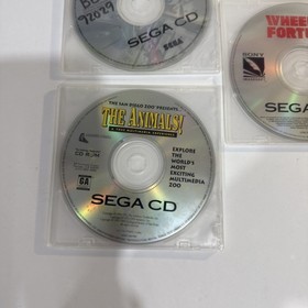 3 Sega CD DISC ONLY Untested lot! Racing Aces, The Animals, Wheel Of Fortune