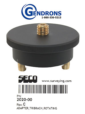 SECO 2020-00 TRIBRACH ADAPTER FOR TOPCON,SOKKIA,TRIMBLE.SURVEYING