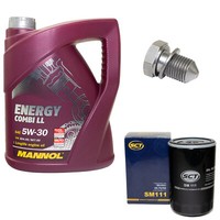 MotoröL ÖLfilter SM111 5W30 5 Liter + ÖLablassschraube FüR Audi VW Skoda Seat