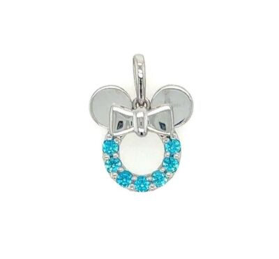14K White Gold Miss Mouse Pendant