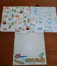 Creative Imaginations Beach/Tropical 12 X 12 Scrapbook Paper 10 Double Sheets