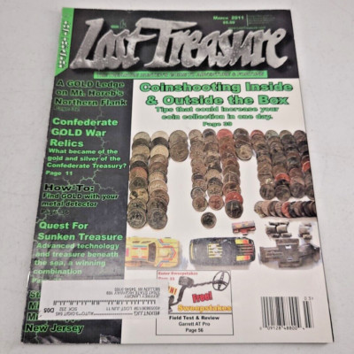 Lost Treasure Magazine March 2011 Hunters Guide Metal Detector Coinshooting
