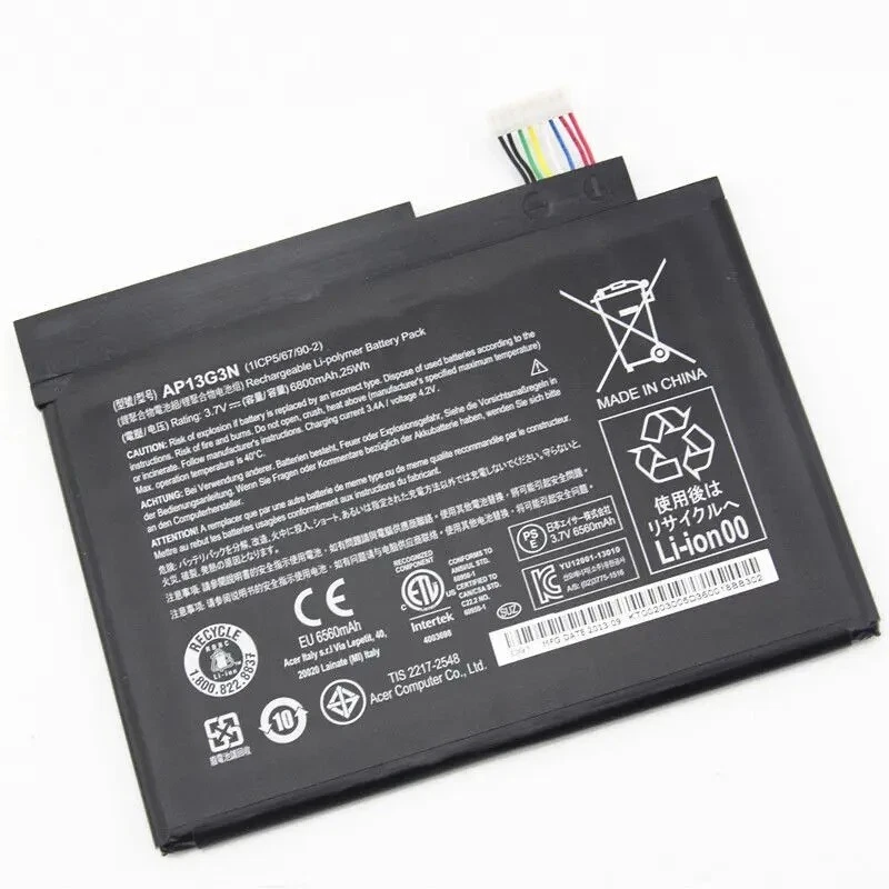 Nueva Batería AP13G3N 3.7V 25Wh para Tablet Acer Iconia W3-810 W3-810P 8' Foto 4 de 4
