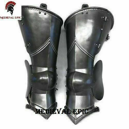 Medieval Renaissance Armor Body's Part t Sca Larp Medieval Iron Leg Guards - Picture 1 of 4