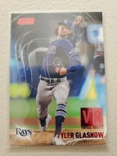 Tyler Glasnow 2021 Topps Stadium Club Virtual Reality Red Foil Parallel TB Rays
