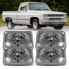 For 1984-1986 Chevrolet Suburban C10/C20/K10/K20 Rectangular Headlights 4PCS New