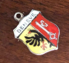 Vintage Geneve 800 Silver Travel Enamel Shield Charm — photo 6