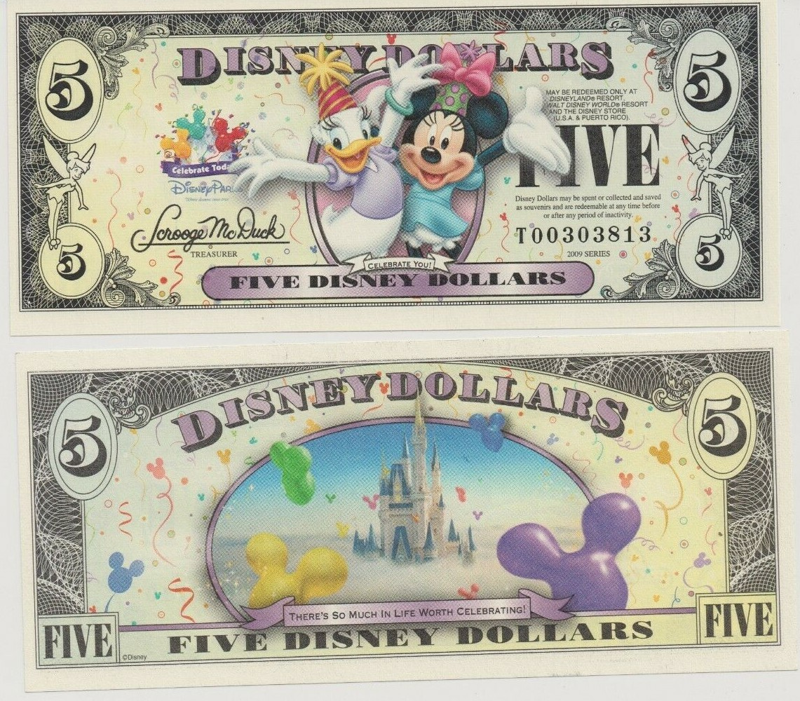 Disney - ディズニーダラー　Disney dollars 2008 $5 Disney Dollar Mickey ca. 1955 80th Anniv. PMG 66 EPQ