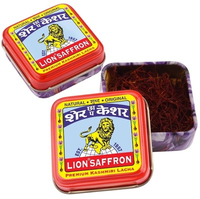 LION SAFFRON Original Kashmir Saffron/Kesar/Azafran Certified Grade A+ for Bi...