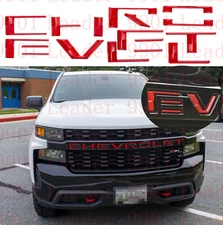 2019-2022 front grille letter inserts Fit Silverado 1500 Custom Red