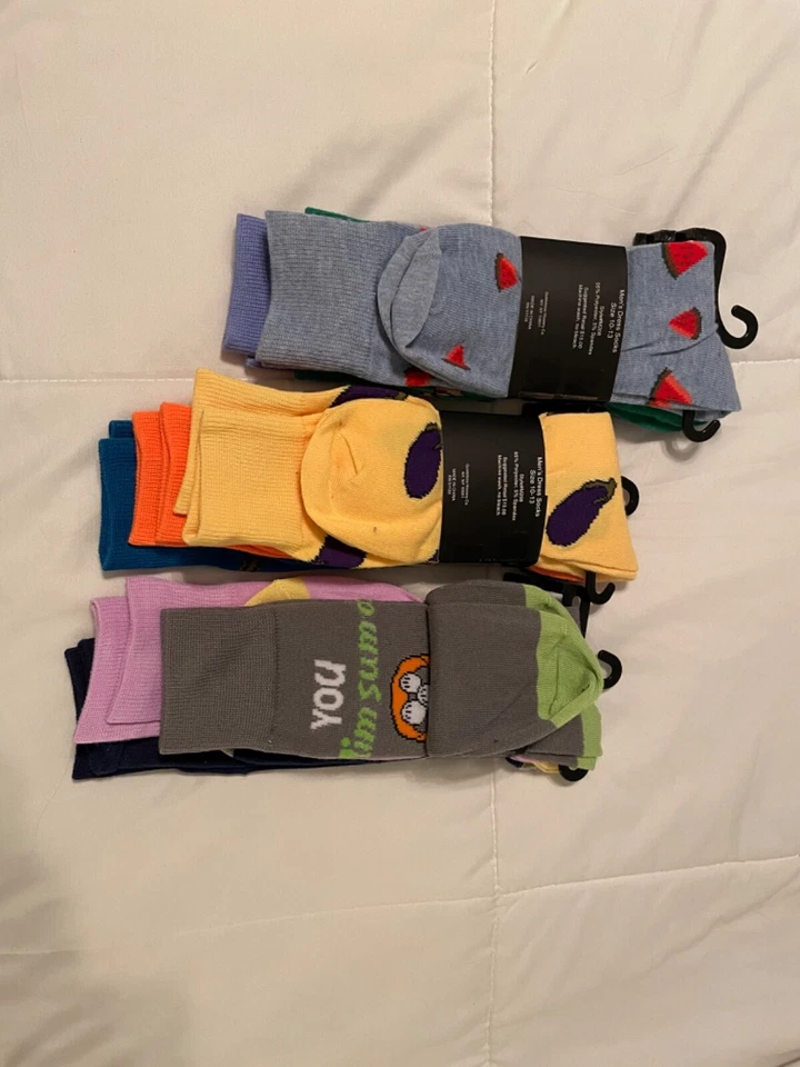 Лот новый с Ярлыками James Fiallo 3 упаковки x 3 Мужская платье носки размер 10-13 (9 всего пар) - Изображение 2 из 4