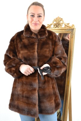 A4716 NERZJACKE PELZJACKE NERZ PELZ JACKE ECHT PELZ 42 RANCH