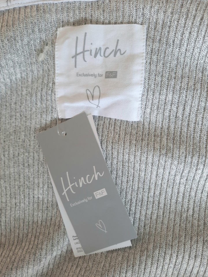 'BNWT' Mrs Hinch Grey Hooded Lounge Set Loungewear Super Soft Size UK