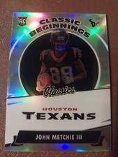 2022 JOHN METCHIE III PANINI CLASSIC BEGININGS SILVER ROOKIE CARD RC #CB-17 