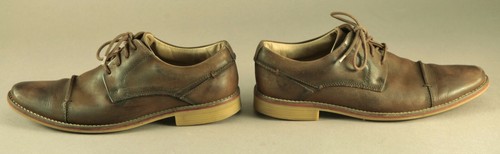Scarpe eleganti casual Joseph Abboud in pelle marrone "Cannes" stringate taglia 10 D - Foto 3 di 8