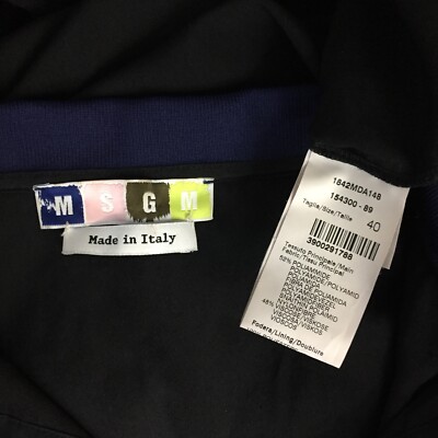 【関税&送料込】Msgm Wool Dress MSGM Italy Women's 40 (US 6) Navy Blue Black Floral Lace