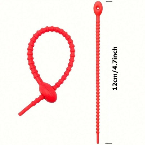 3/5/10/20pcs Silicone Reusable Bag Ties Twist Wire Fasten Cable Organizer Ties - Picture 2 of 11