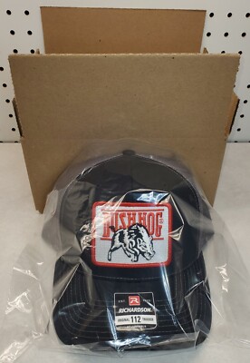 Bush Hog Patch on Richardson 112 Trucker Hat Snapback Black  display picture 1