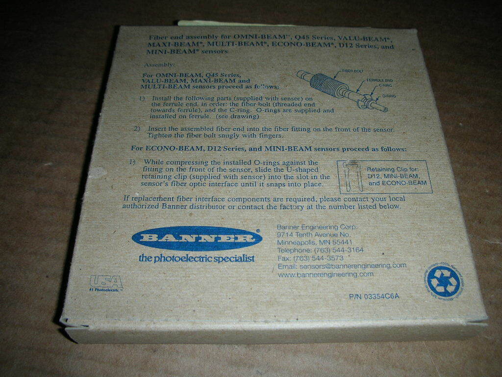 Banner Engineering Ip13s 17331 Fiber Optic Cable Sensor For Sale
