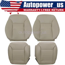 For 2012 Benz ML350 ML500 Driver & Passenger Bottom & Top Leather Seat Cover Tan