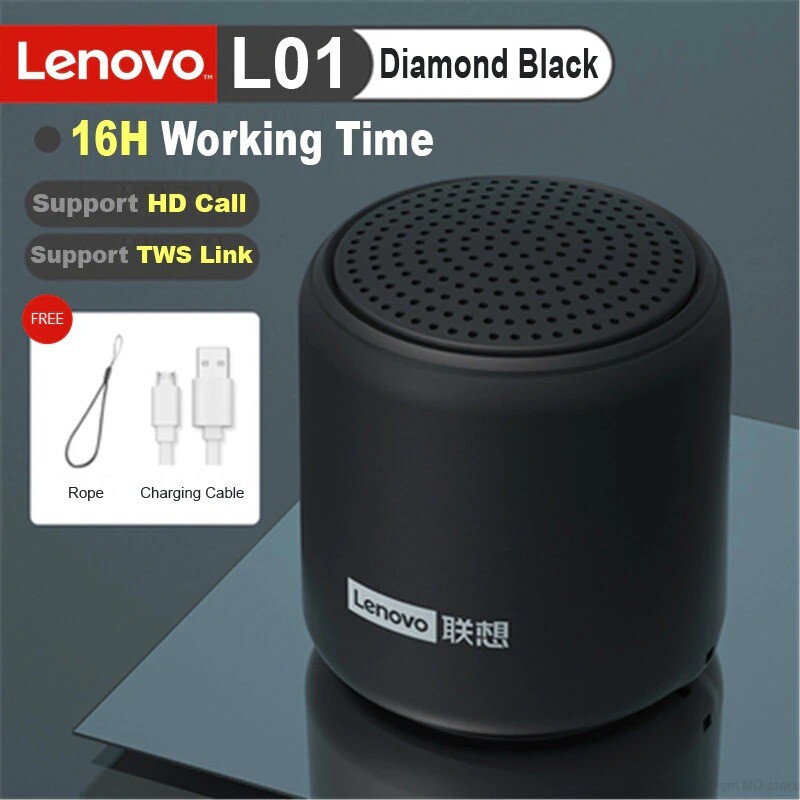 Lenovo Portable Wireless Bluetooth waterproof Speaker Stereo Bass Surround Music-image