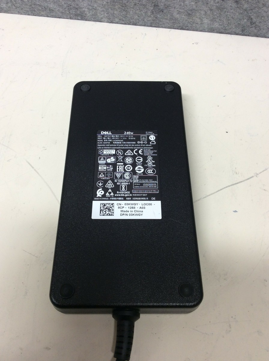 Chargeur Dell 240W 19.5V 12.3A - Référence 0FWCRC (LA240PM160, GA240PE1-00) - Occasion Fonctionnel