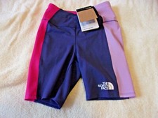 NWT The North Face bike shorts, Girl's M, L, elastic waist, 35, pink  blue