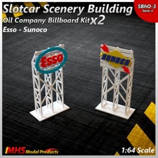 Slotcar Scenery Building Oil Company Billboard Kit Esso - Sunoco Afx,Tyco,