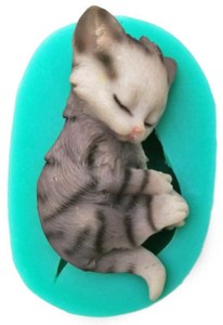 Silikon 3d Backform Katze 1 Fondant Torte Ausstechform Deko