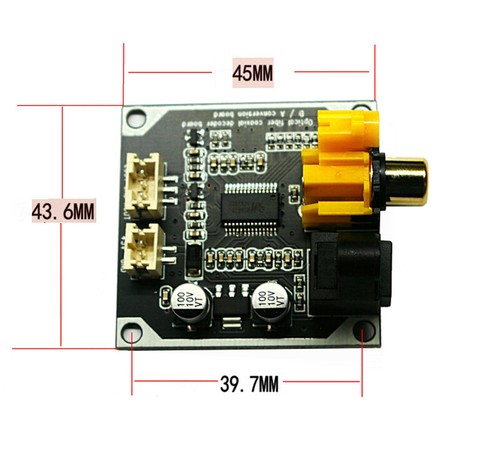 Optical Fiber Coaxial DAC Digital Audio Decoder Board D/A Converter 24-bit 192K - Bild 4 von 6