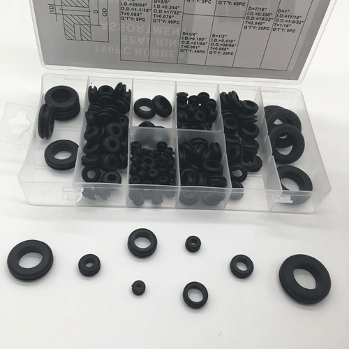 180 pc Rubber Grommet Assortment Kit Set Firewall Hole Electrical Wiring Gasket - Picture 2 of 12