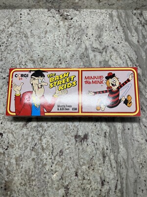 Vintage Corgi The Bash Street Kids Morris Van & AEC Bus Diecast Boxed Set c1990