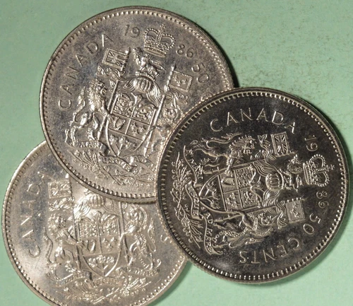 1986 Canada 50 Cents — photo from the most recent tracked eBay sale