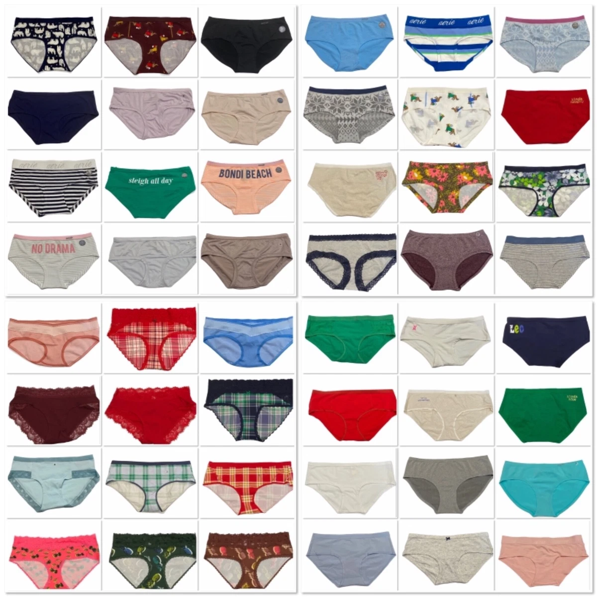 NWT AERIE Boybrief Boyshort Panties/Underwear Sz XS-S-M-L-XL-XXL Assorted  Colors