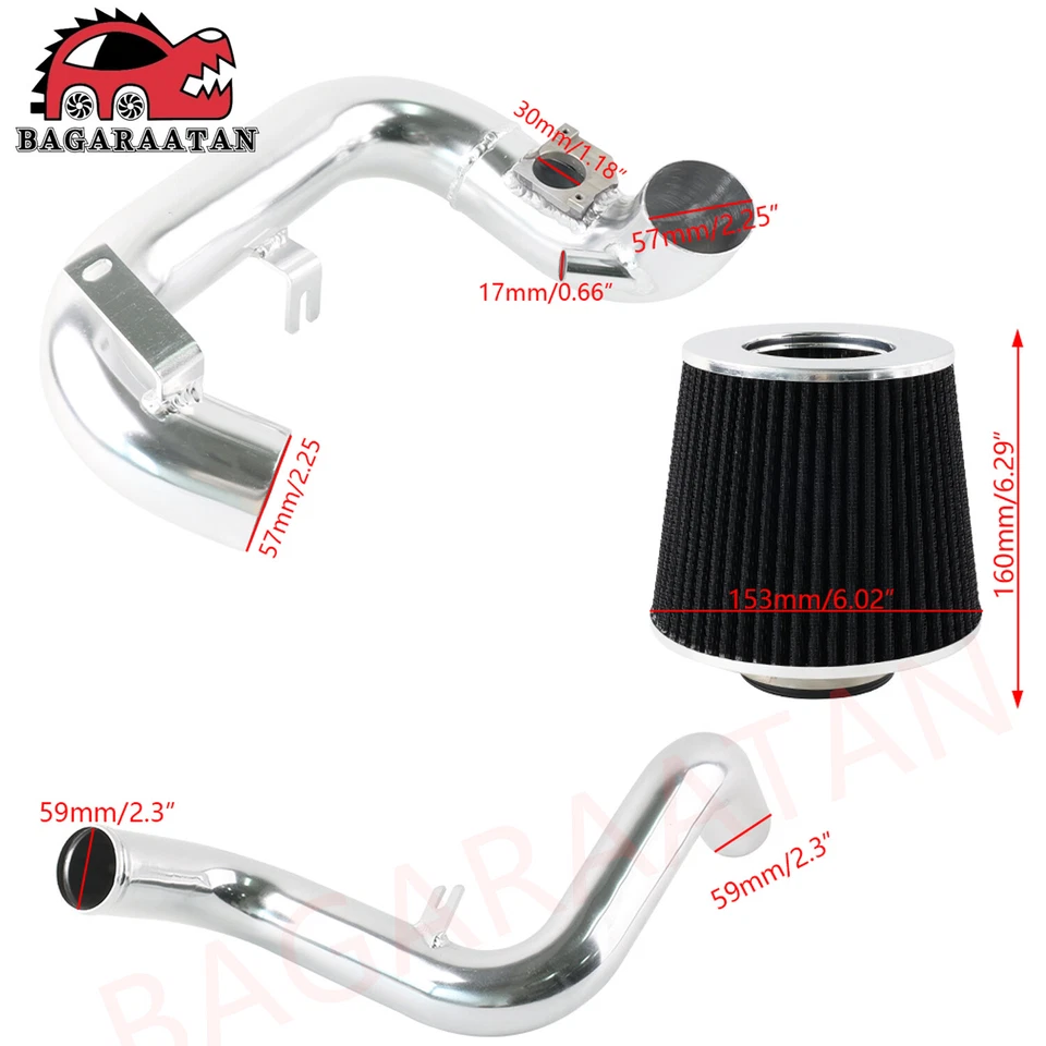 Sistema de admisión de aire frío para Scion XA Xb Bb Echo 1,5 L L4 2004-06 tubo + filtro seco Foto 2 de 4