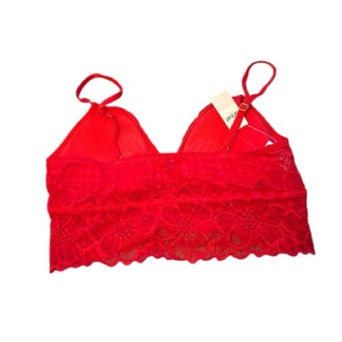 Maglione smanicato pizzo rosso Aerie imbottito bralette taglia M NUOVO - Foto 2 di 4