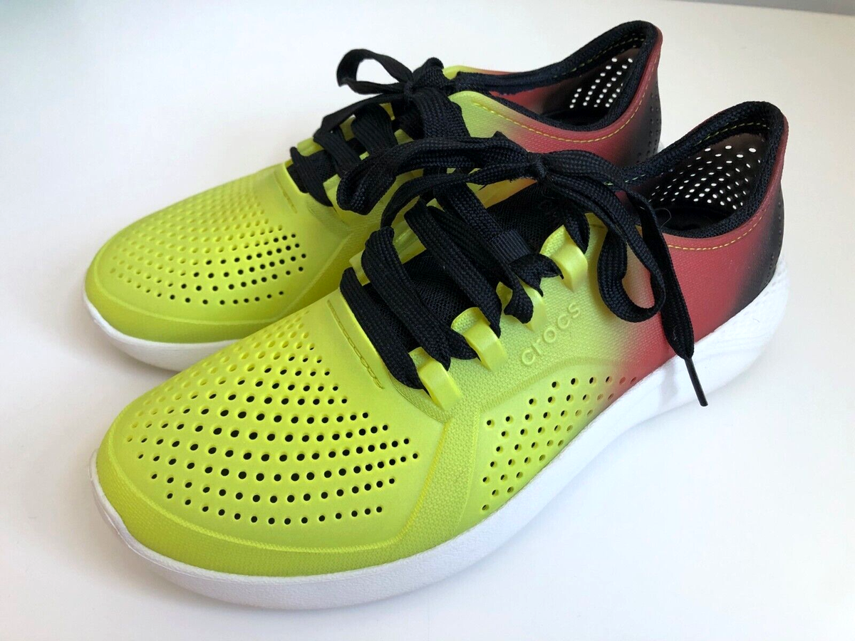 CROCS LiteRide Color Dip Pacer Lace-up Sneakers MEN'S 7/WOMEN'S 9